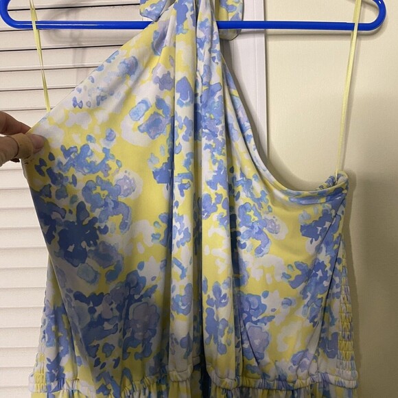 J Jason Wu Regular Halter Maxi Dress Soft Yellow XL Women Spring Summer - Picture 6 of 9